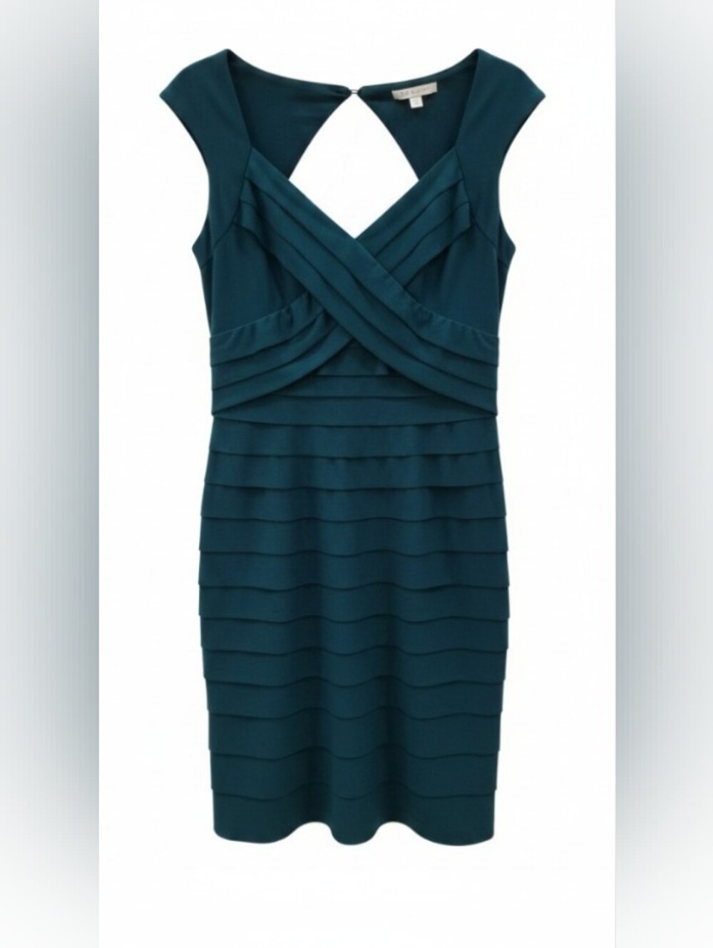 Jones Wear Teal Bandage-Style Midi Dress SZ 10